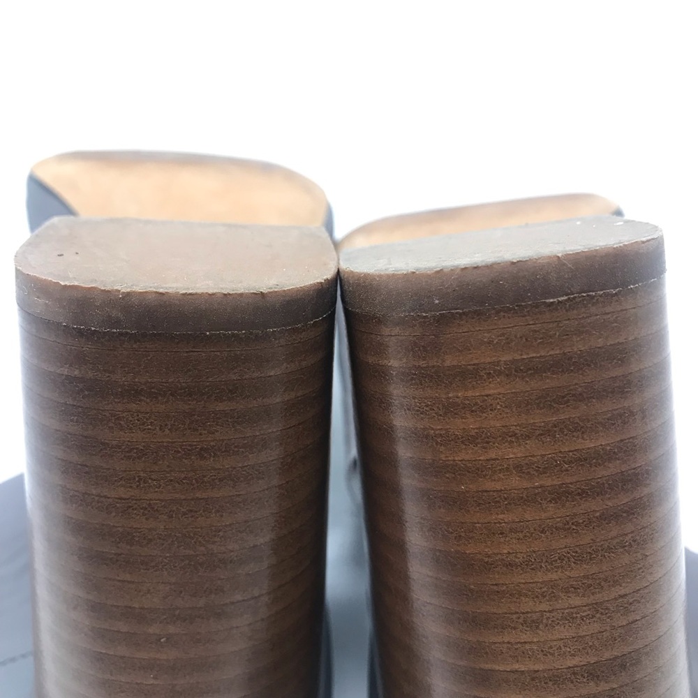 Vince Faye Open Toe Boot Block Heel Grey Leather - image 8